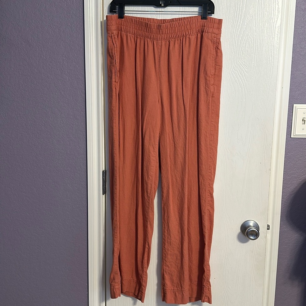 Coral linen pants - worn once